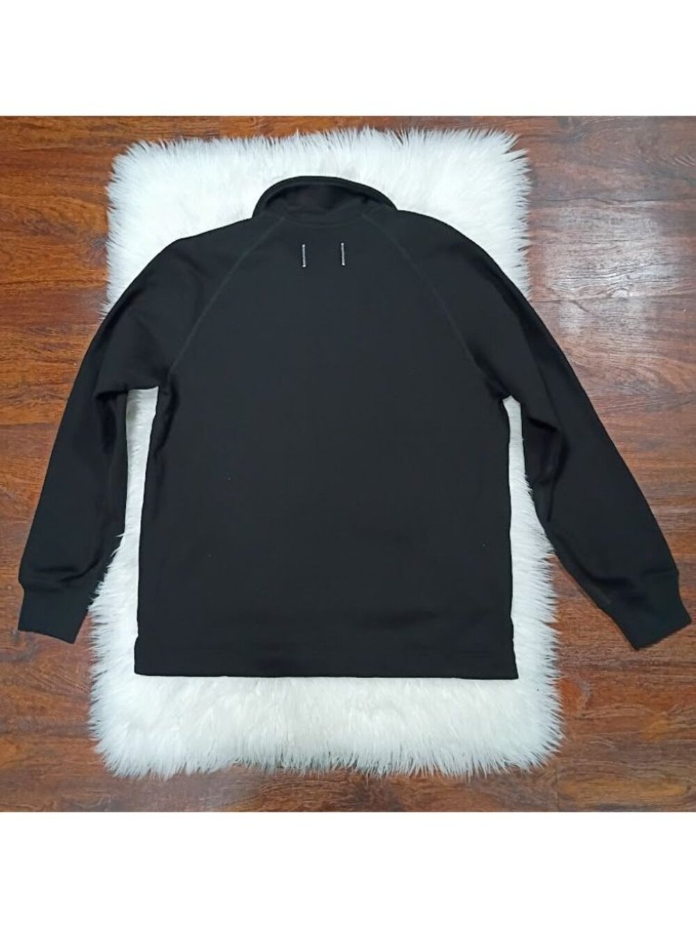 Reigning Champ Athletic S Black Polo Pullover Long Sleeve Shirt - Picture 3 of 9